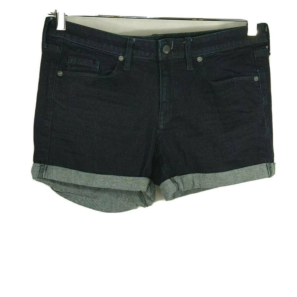 Mossimo Mid-Rise Midi Denim Shorts Cuffed Size 32